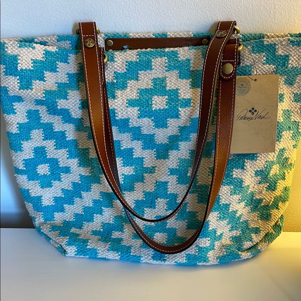Donated ✅ Patricia Nash Blue and White Tote Bag